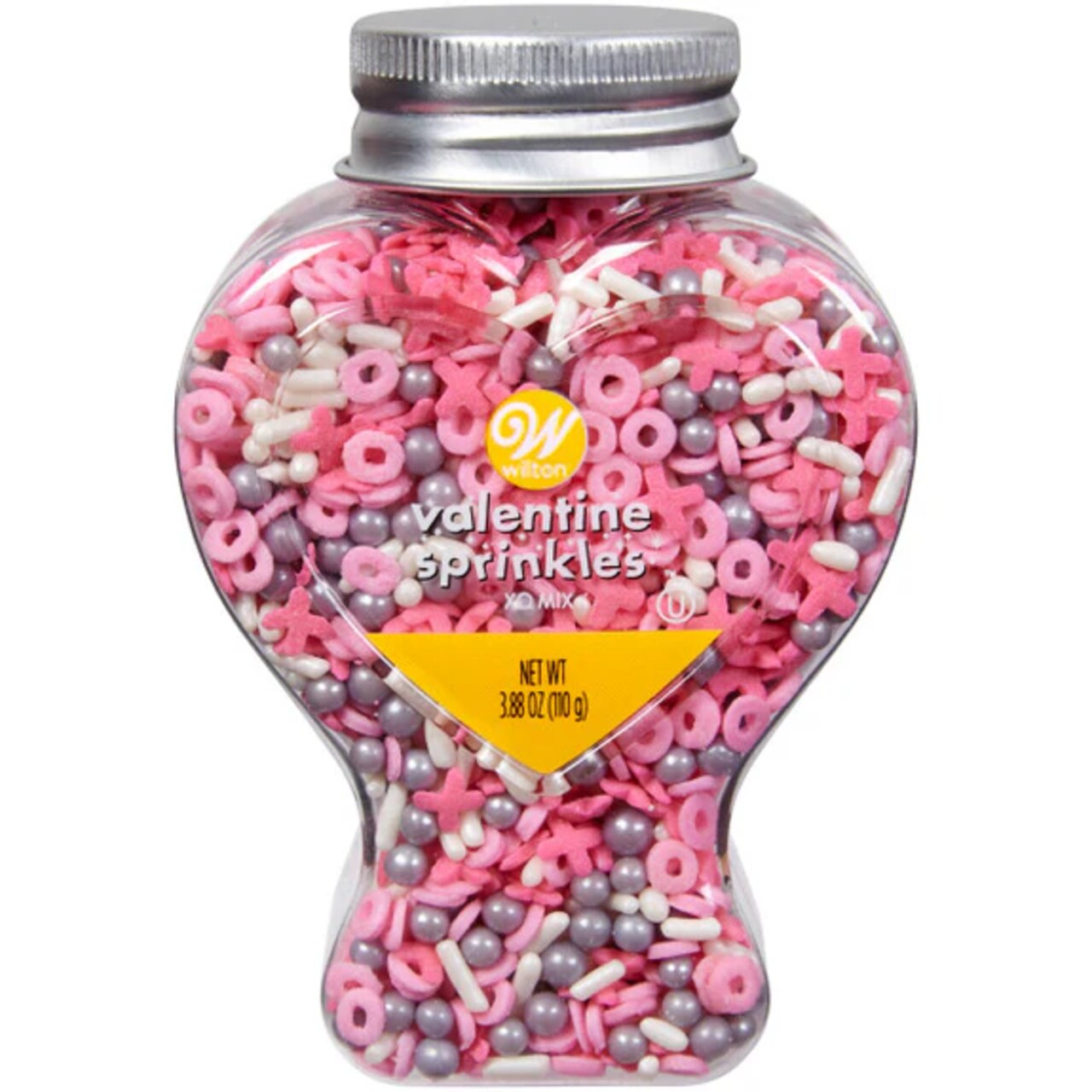 Wilton Purple and Pink Hearts Valentine's Day Sprinkle Mix 3.88 oz.